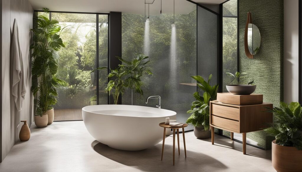 Desain kamar mandi dengan cahaya alami