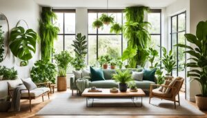 Dekorasi ruang keluarga dengan tanaman