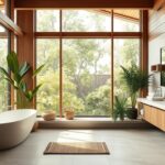 Desain Kamar Mandi Natural Elegan dan Modern