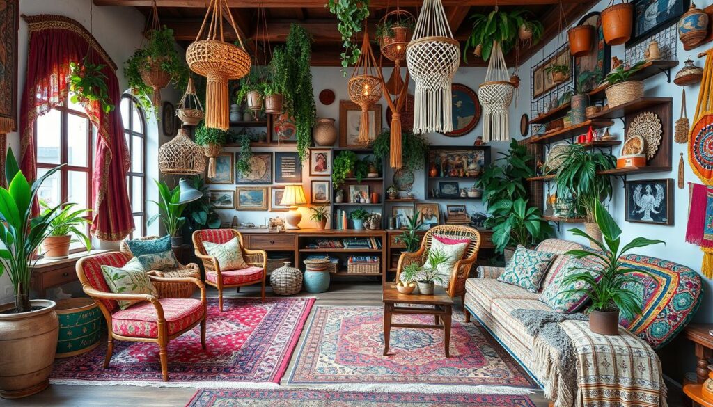 Konsep desain interior Bohemian