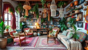 Konsep desain interior Bohemian