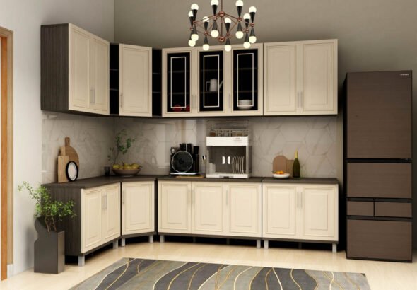 desain interior dapur minimalis tone coklat muda olympic (1)