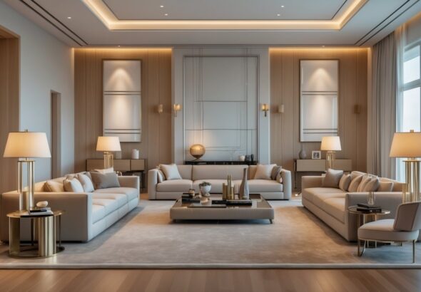 Dekorasi Ruang Keluarga Megah dan Terbaik dengan Sentuhan Interior Minimalis Modern yang Elegan