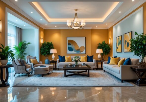 Cara Memadukan Warna Cat untuk Dekorasi Ruang Keluarga Megah dan Estetik yang Menawan