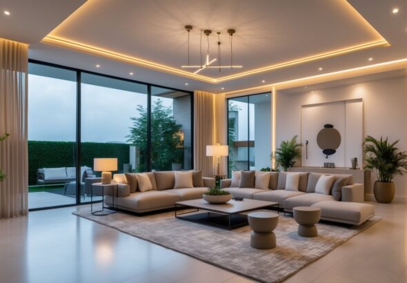 Desain Pencahayaan Interior Mewah No.1 Untuk Rumah Modern Yang Elegan