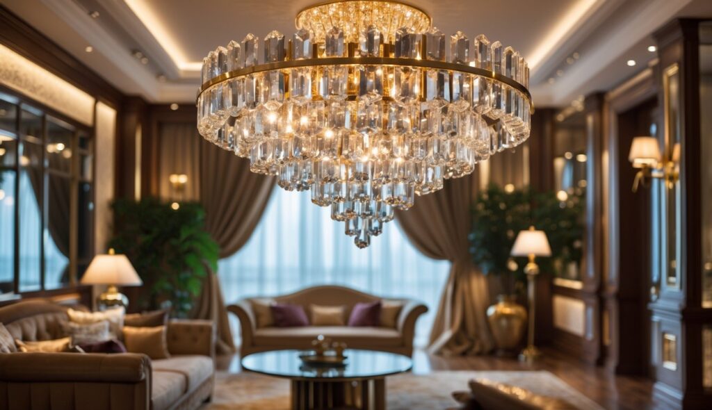 Pencahayaan Interior Mewah No.1 dengan Lampu Kristal Eksklusif untuk Desain yang Elegan