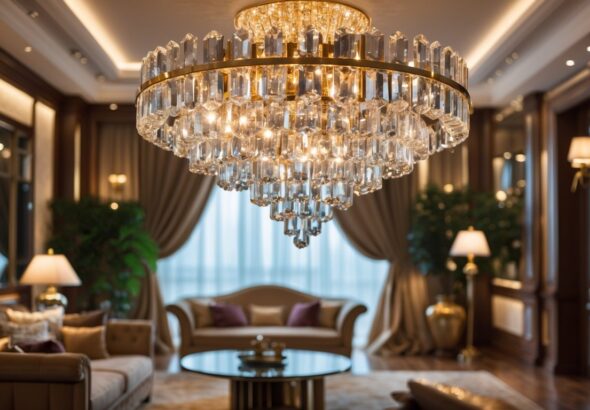 Pencahayaan Interior Mewah No.1 dengan Lampu Kristal Eksklusif untuk Desain yang Elegan