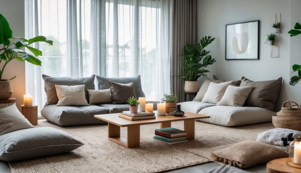 Design Ruang Tamu Tanpa Sofa yang Unik dan Kekinian untuk Inspirasi Modern