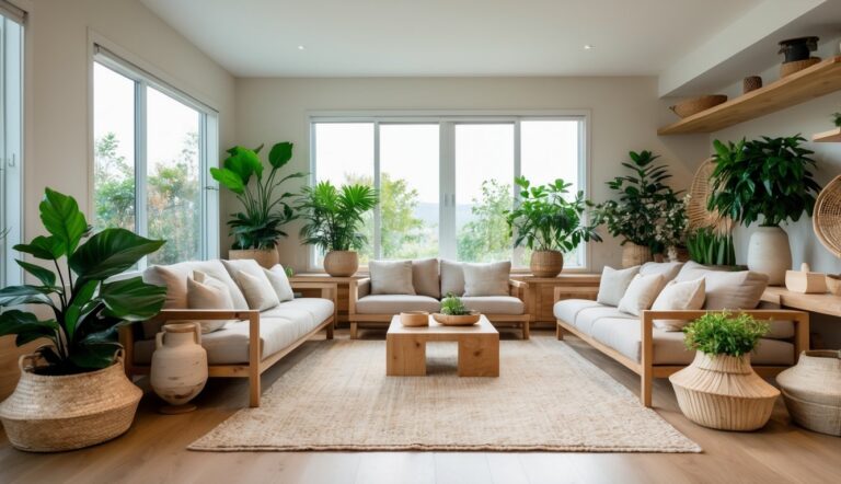 Design Ruang Tamu Modern Dengan Sentuhan Dekorasi Natural yang Menawan