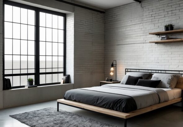 Design Kamar Tidur Industrial Minimalis untuk Tampilan Maskulin yang Menarik dan Fungsional