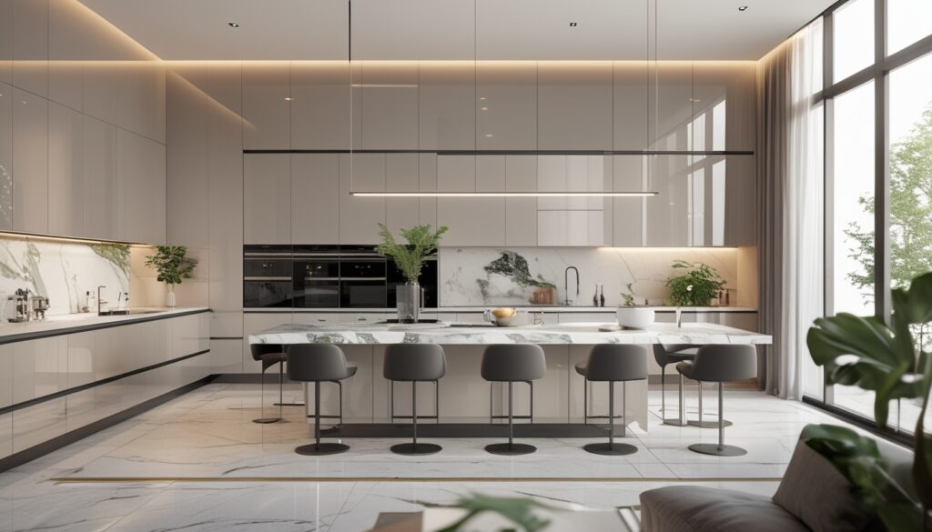15 Ide Design Dapur Mewah Modern dengan Kitchen Set Estetik Terbaru yang Memukau