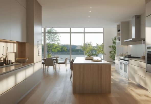 Inspirasi Design Dapur Dan Ruang Makan Menyatu Agar Terlihat Lebih Luas dan Fungsional