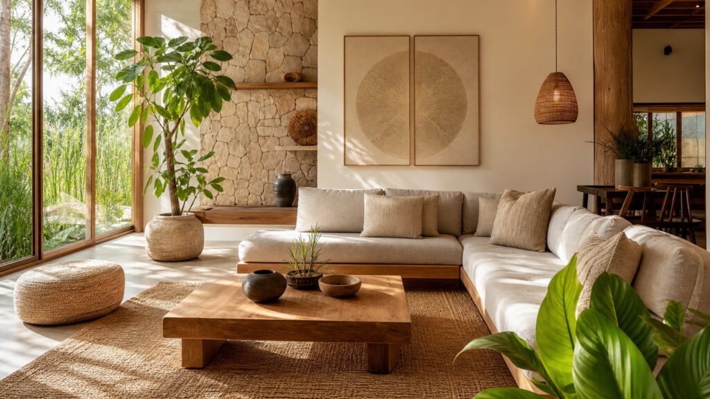 Konsep Design Interior Keren Bernuansa Natural untuk Hunian Sejuk dan Harmonis