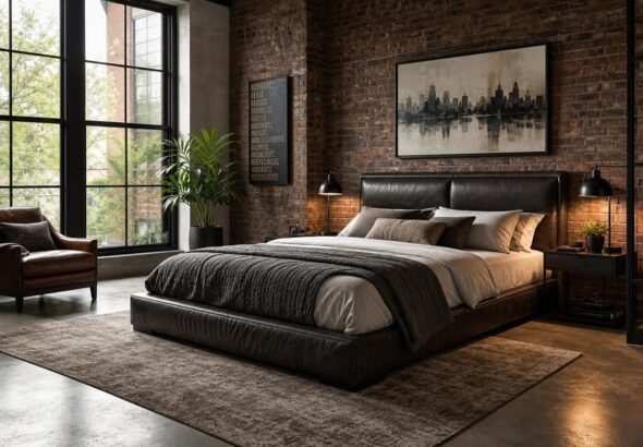 Tren Desain Kamar Tidur Industrial yang Maskulin dan Elegan di 2026