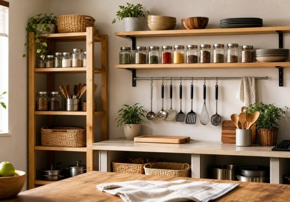 Solusi Penyimpanan Bumbu dan Alat Masak untuk Dapur Rumah Tanpa Kitchen Set yang Praktis